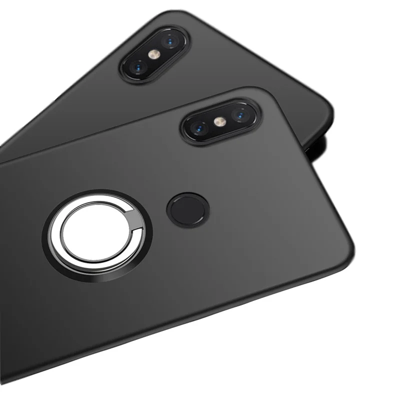 Universal Silicone Phone Case with Back Ring Holder and Bracket Cover