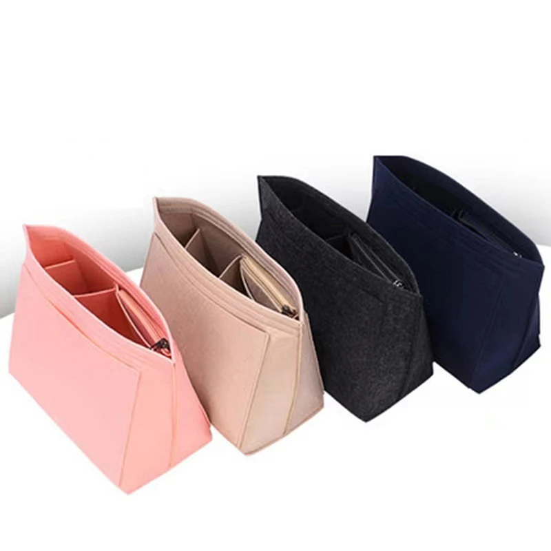 

Felt Insert Bag Fits For Handbag Liner Bag Felt Cloth Makeup Bag Support Travel Portable Insert Purse Organizer