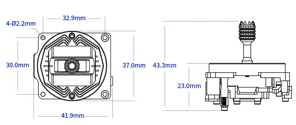 AG01 NANO CNC Hall Gimbals for Pocket Radio