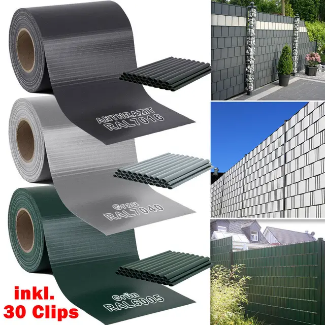 Kerti Kerítés Adatvédelmi Szalag 50M X 19 Cm Pvc Panel Dupla Rúd Kert Szalaghenger Tekercs