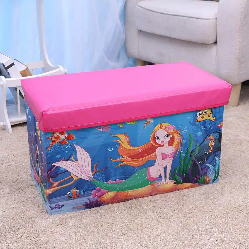 

Children's clothes toy storage box Folding storage stool