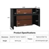 Modern Reception Desk with LED Lights, 63 Inches Front Counter Table for Reception Room, Lobby, Beauty Salon, Retail 2