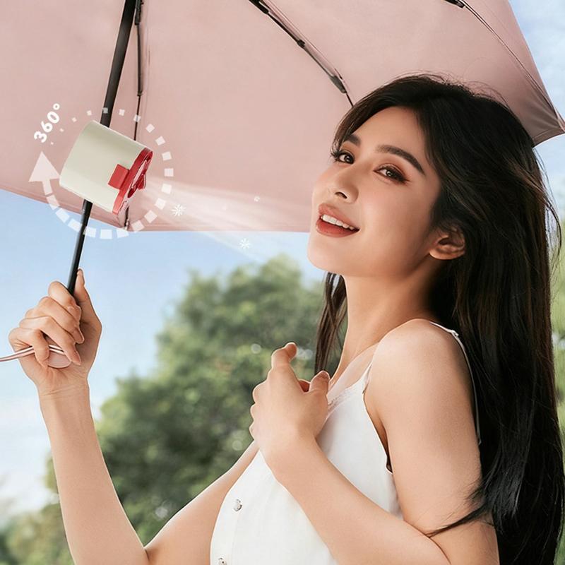 New Outdoor Working Portable Waist Fan Hanging Neck Fan 360 Rotation USB Rechargeable Mini Waist Fan For Umbrella Work Travel