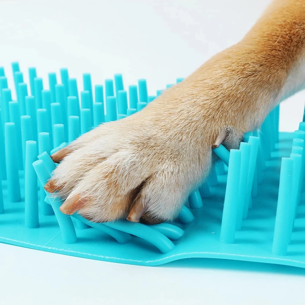 Pet paw cleaner soft silicone foot cleaning brush portable pet dogs towel foot washer cleaning bucket supplies