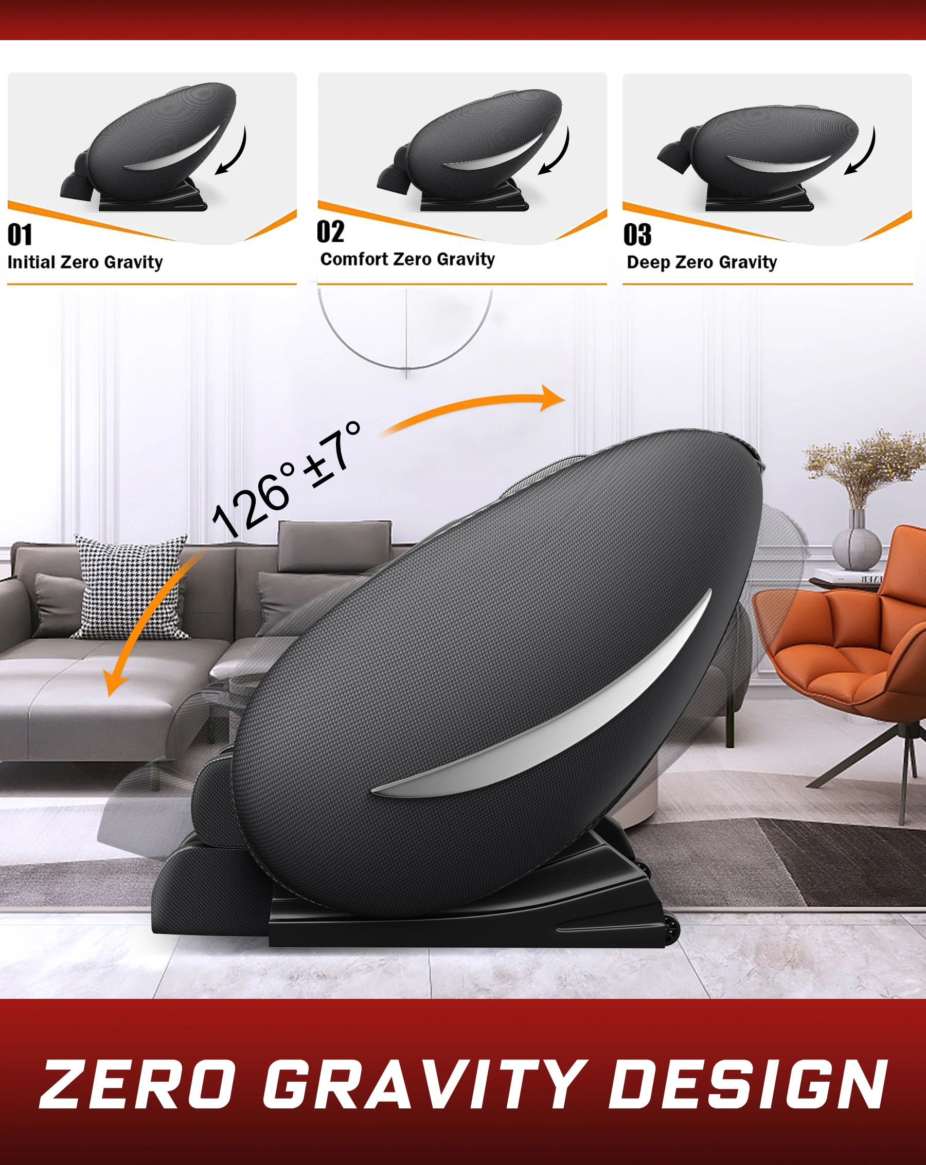 Full Body Massage Chair Massage Recliner with Zero Gravity, Full Body Air Pressure main image 1