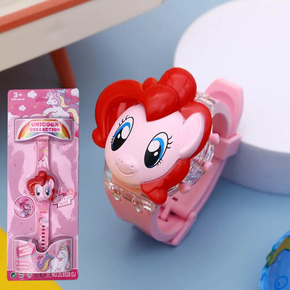 Kawaii Sanrio Hello Kitty Doll Child Toy Watch Anime Figure Light Music Water Repellent Flip Cover 3-12 Years Old Birthday Gift