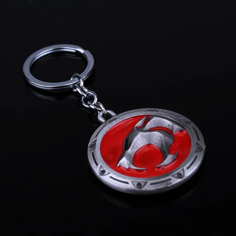 Thundercats 3D necklace Keychain Leopard Panther Head Shield Sword Metal Car Keyring cosplay props accessories fans Gifts