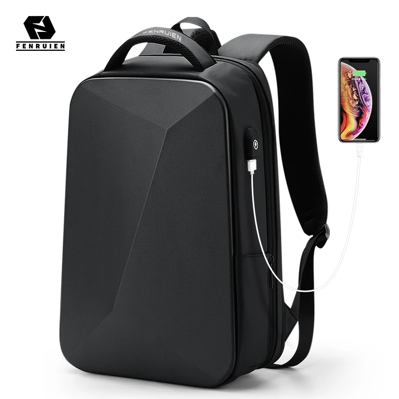  Fenruien Brand Laptop Backpack Anti-theft Waterproof School Backpacks USB Charging Men Business Travel Bag Backpack New Design