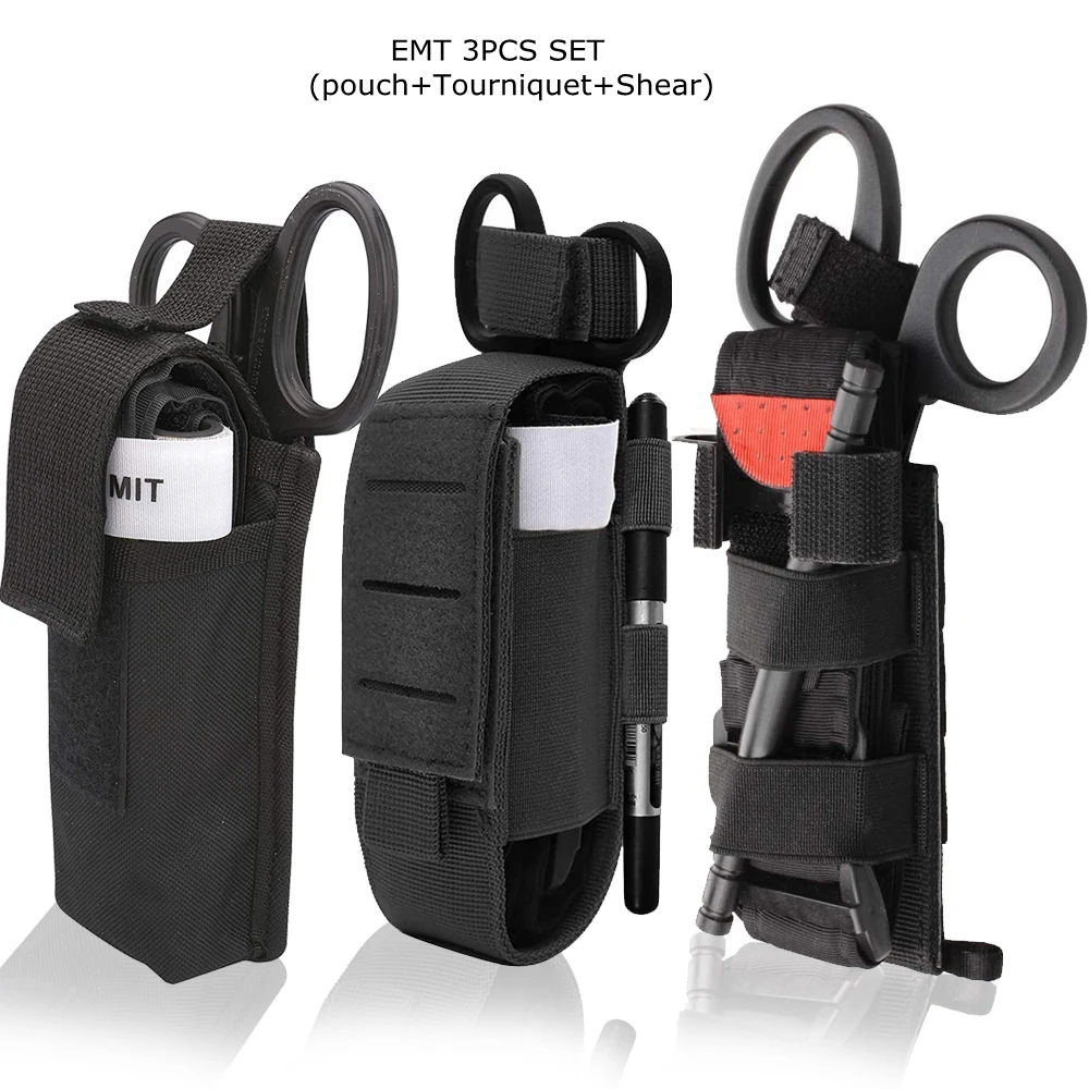 Peminkoo Tactische kaart opbergtas opvouwbaar diversen zakje Dagelijkse draagtas Utility Tool Pocket Outdoor Wandelen Camping Jacht Accessoires (zwart