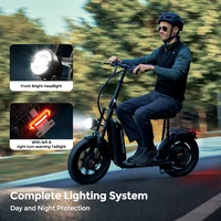 Trottinette électrique iScooter F7 1000W à propulsion arrière, pneus tout-terrain de 16 pouces, vitesse maximale de 45 km/h, batterie 48V10.4Ah, autonomie de 64-72 km, trottinettes pour adultes avec application, panier pliable pour les trajets quotidiens 6
