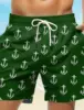 Men's Board Shorts Swim Shorts Swim Trunks Drawstring Elastic Quick Dry Short Beach Hawaiian Casual Black White Micro-elastic 3