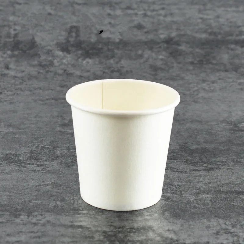 100pcs White Thick Paper Cup Disposable Coffee Cup Mini Tasting