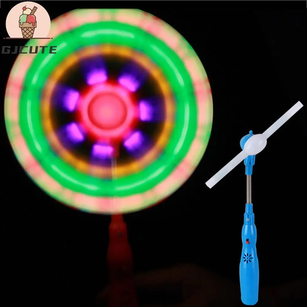 1Pcs Baby Kid Windmill Light Up Toys Flash Music Windmill Colorful Toy random color
