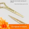 1x Gold Eyebrow Scissors Nose Hair Safe Cutting Eyelash Trimmer Facial Hair Remover Manicure Scissors Nail Cuticle Makeup Tool 3