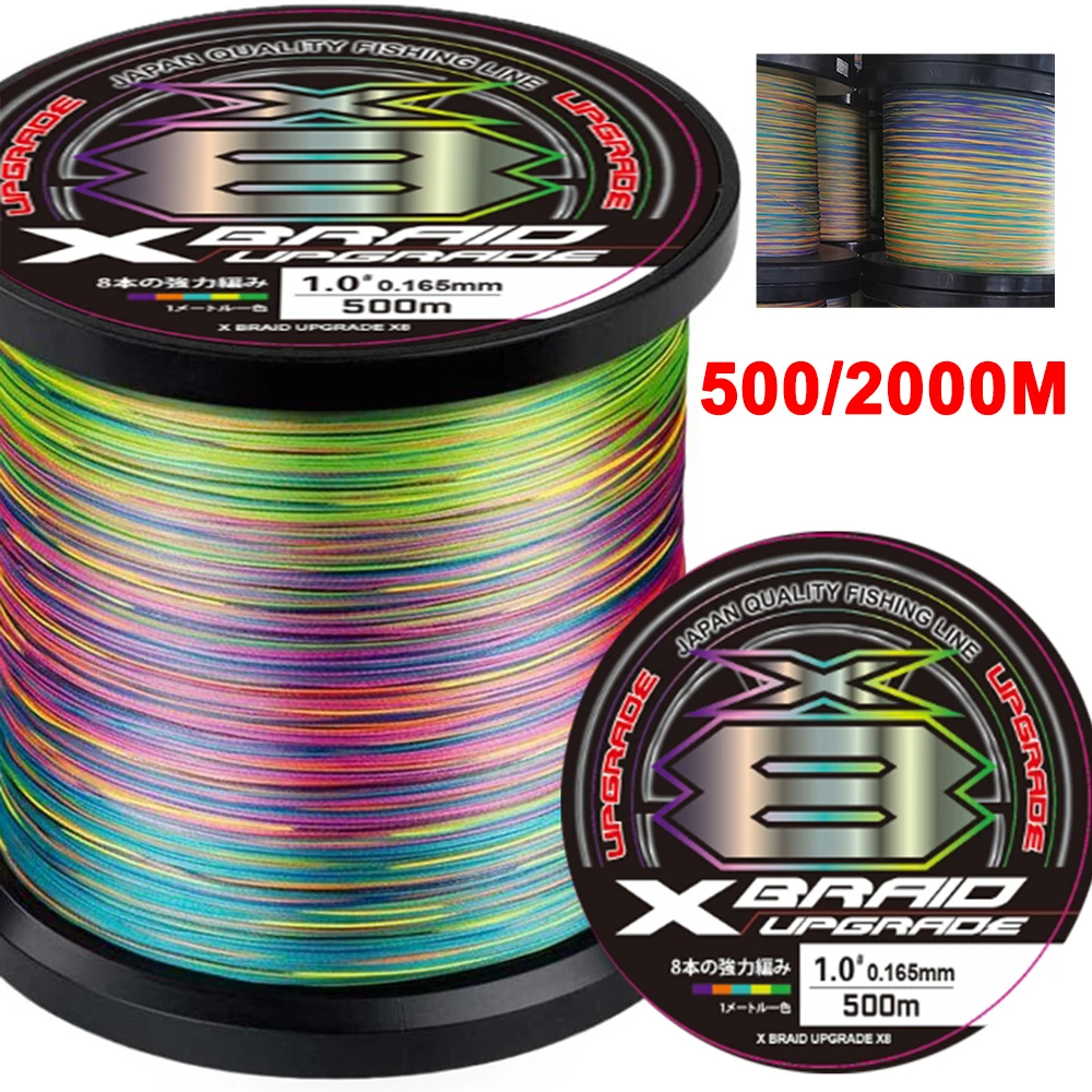 

New G-SOUL X8 Upgrade Braid Fishing Line Super Strong 8 Strands Multifilament PE Line 500M 2000M Lure High Stength Made In Japan