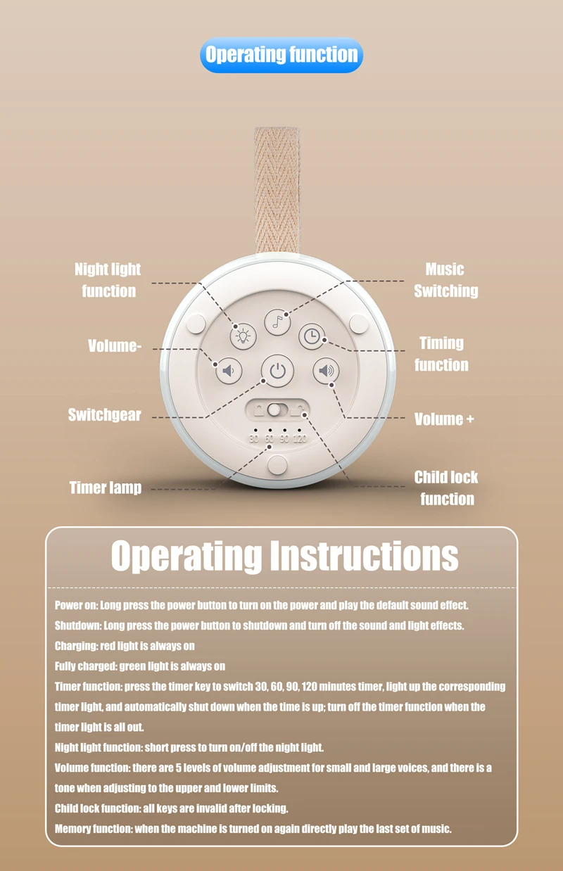 Intelligenter Lautsprecher Zur Babyschlafhilfe Mit White Noise_voghion.com