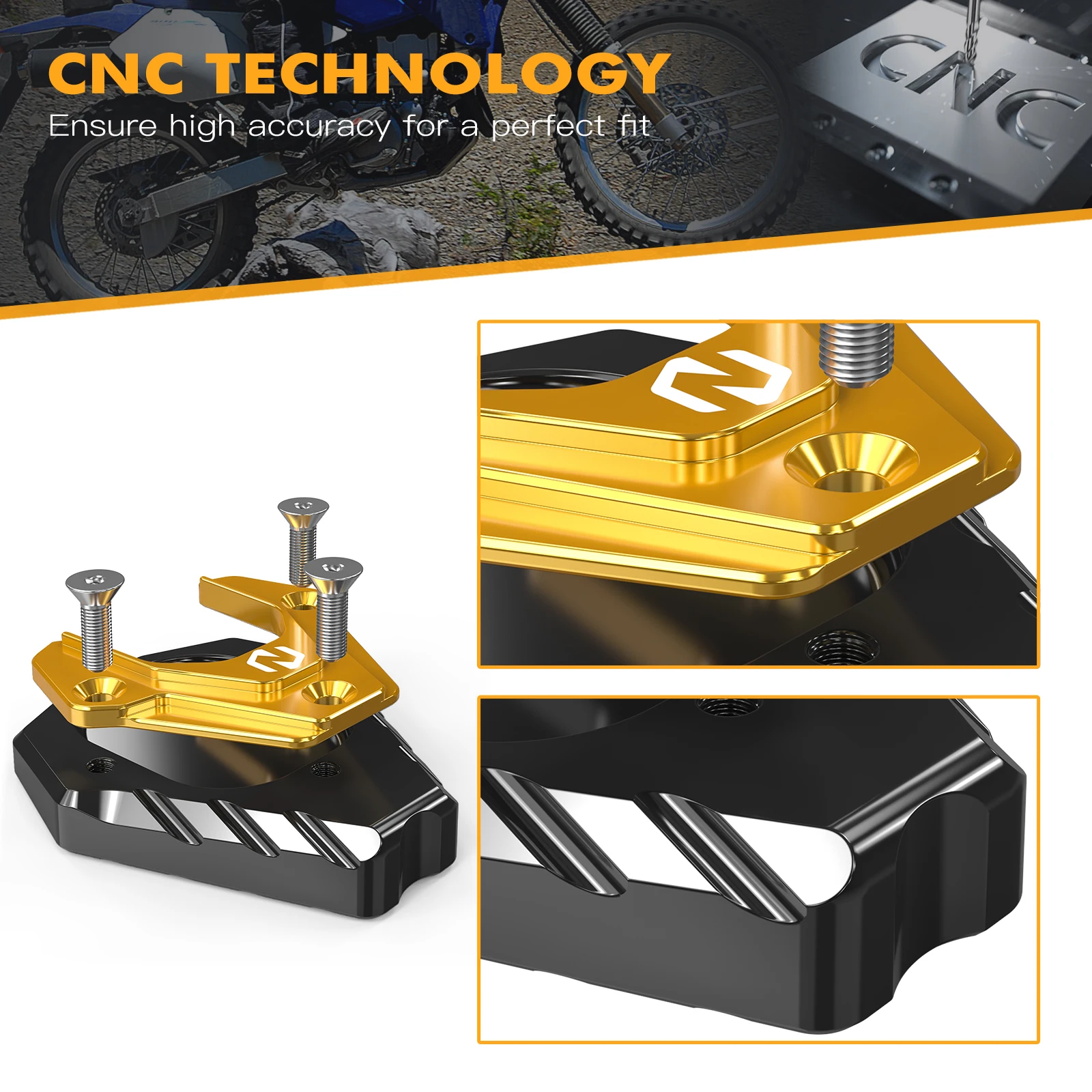 NICECNC Für Suzuki DRZ400S DR-Z400S DRZ400SM DR-Z400SM 2005-2024 2023 2022 Motorrad Vergrößert Ständer Seitenständer Pad Verlängerung – Detail 5