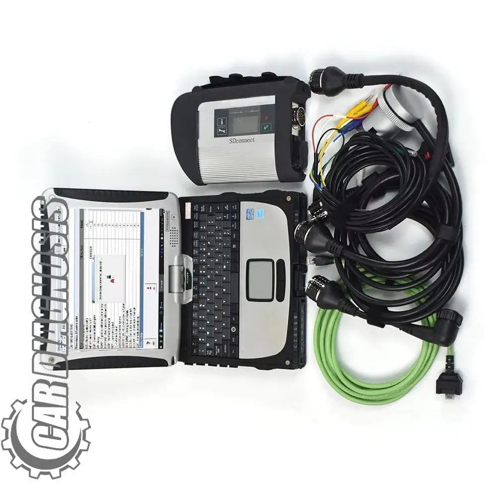 MB STAR SD C4 Multiplexer Xentry Das Wis Epc Limite di velocità Fdok Adblue Pk C5 C6 per benz Truck Car Strumento diagnostico + CF19 COMPUTER PORTATILE