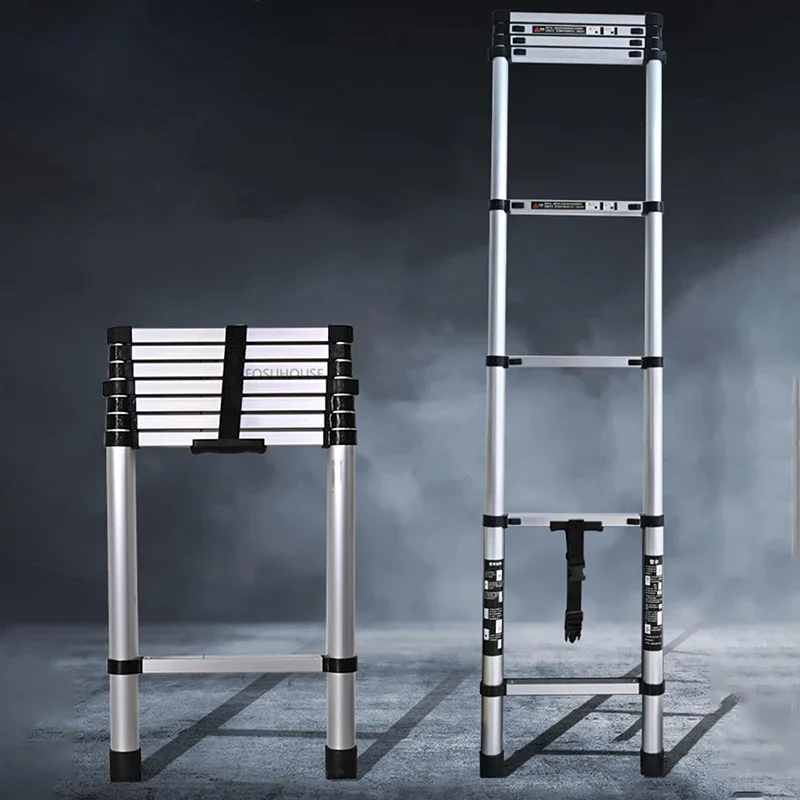 다기능 리프팅 알루미늄 계단 접이식 휴대용 홈 가구 실내 사다리를위한 현대 알루미늄 합금 단계 사다리