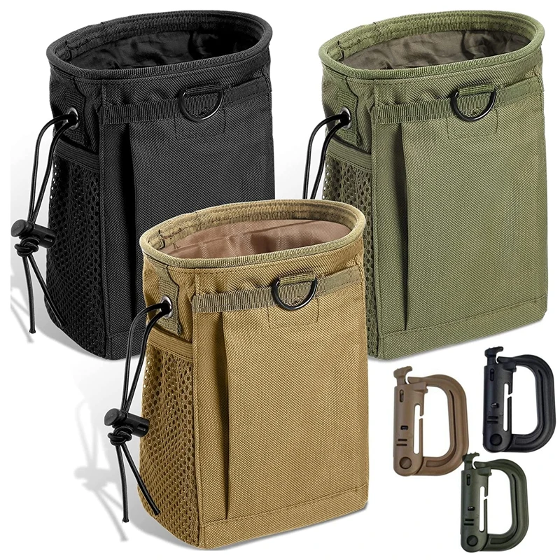 Military Small Molle Drawstrings opening Magazine DUMP Ammo Drop Utility Pouch 