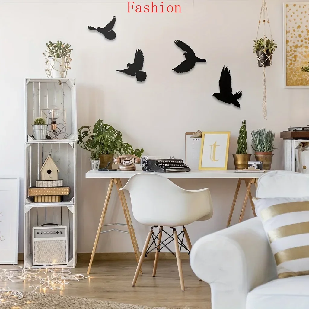 

Birds Metal Home Decor 4pcs Birds Metal Wall Art Decorative Metal Art Decor Wall Hanging Art Home Decor Background wall decora