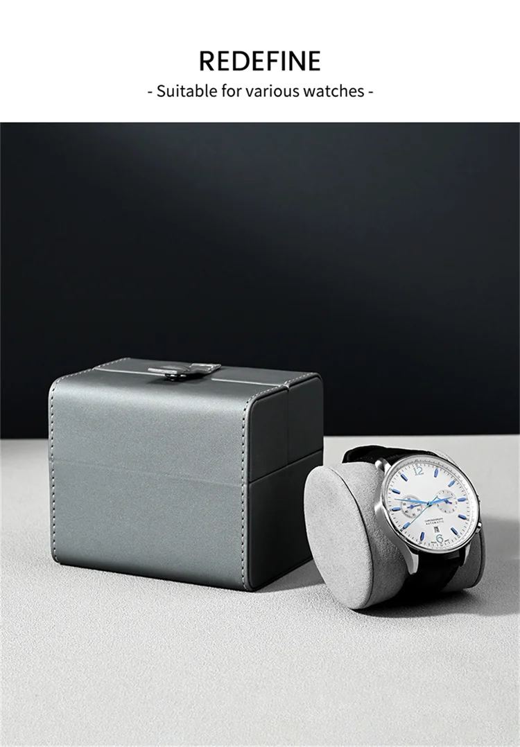 Luxury Leather Watch Display Case With Double Opening Design_voghion.com