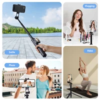 2in1 Selfie Stick Tripod Screen Sharing Device with Remote Aluminum Alloy Phone Tripod Bluetooth Remote and 270°Rotation Stand - Image 4