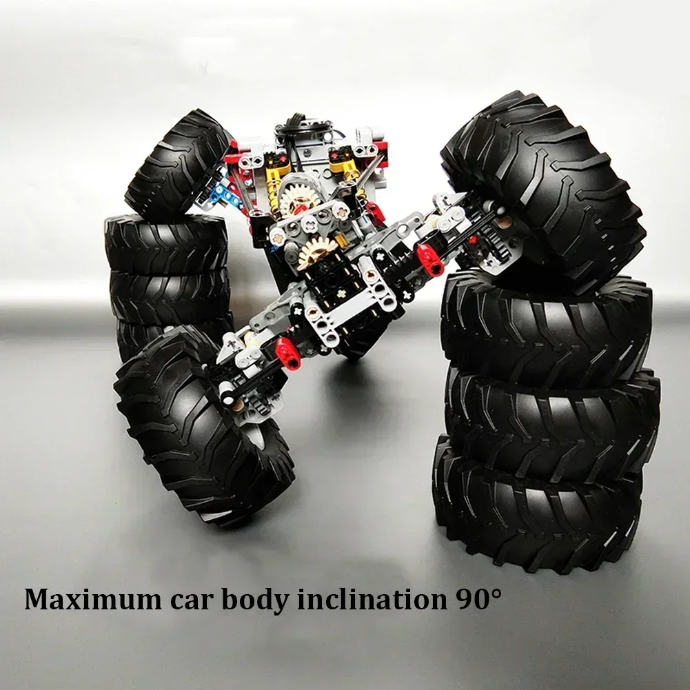 MOC 4WD RC Car Chassis Kit Drive Climbing Off-Road 8CH APP Remote Control 8882 Technical part For legoeds