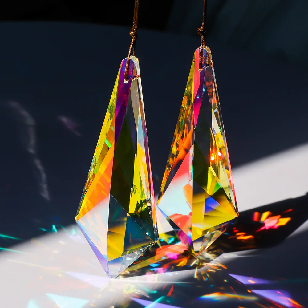 120mm Rainbow Crystal Suncatcher For Windows Garden Hanging Decor Glass Prism Pendant
