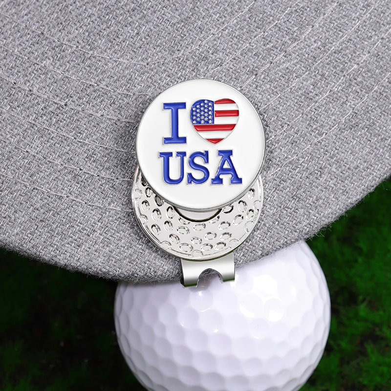 Magnetic Golf Ball Marker Hat Clip Creative Accessories Golf Supplies Clothing Baseball Cap Clips Gift for Dad Husband Son