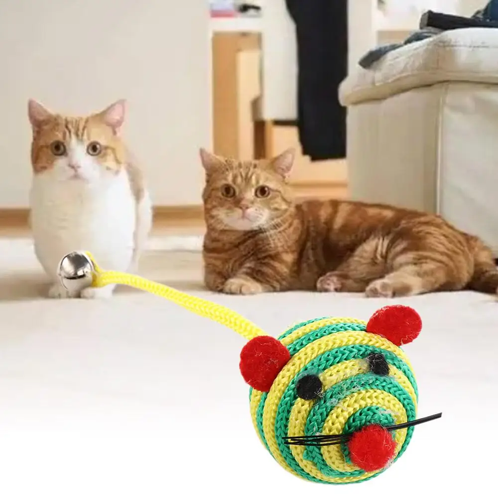 

With Bell Round Ball Sound Scratch Pet Training Toy Kitten Playing Mouse Cat Toy Pet Supplies Pet Accessories Cat Throw Toys
