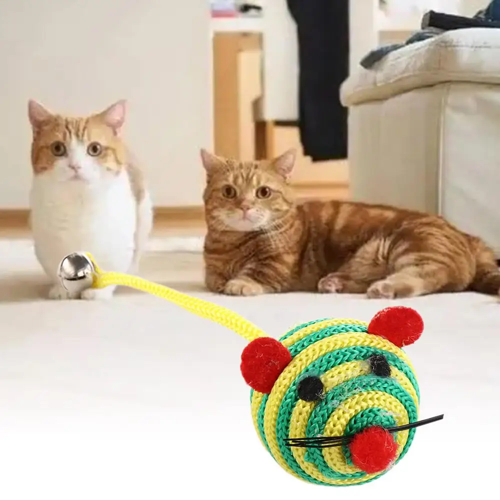 With Bell Round Ball Sound Scratch Pet Training Toy Kitten Playing Mouse Cat Toy Pet Supplies Pet Accessories Cat Throw Toys