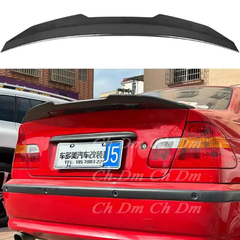 

Car Rear Trunk Spoiler Wings Real Carbon Fiber For BMW 3 Series E46 320i 325i 330i Sedan 4Door 1998-2005 Auto Tail Boot Lid Wing