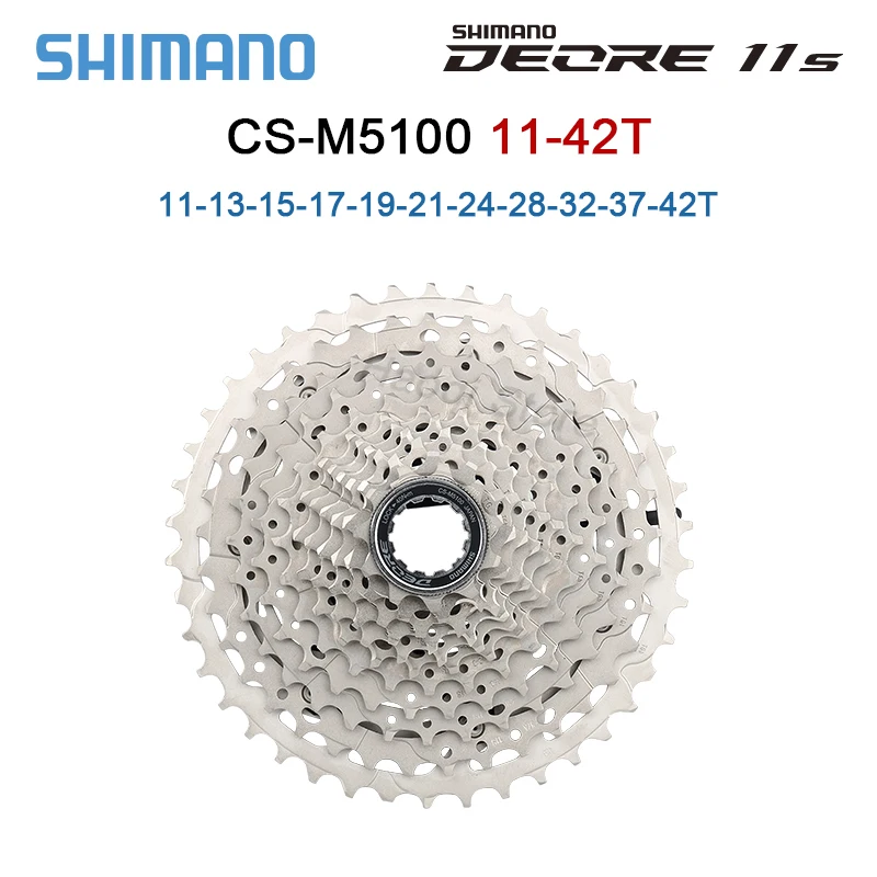 Shimano Mtb Deore Cs M5100 Vrijloop Mountainbike Cassette 11 Speed M5100 Cassettetandwiel 11-42T 11-51T Shimano Hg Vliegwiel