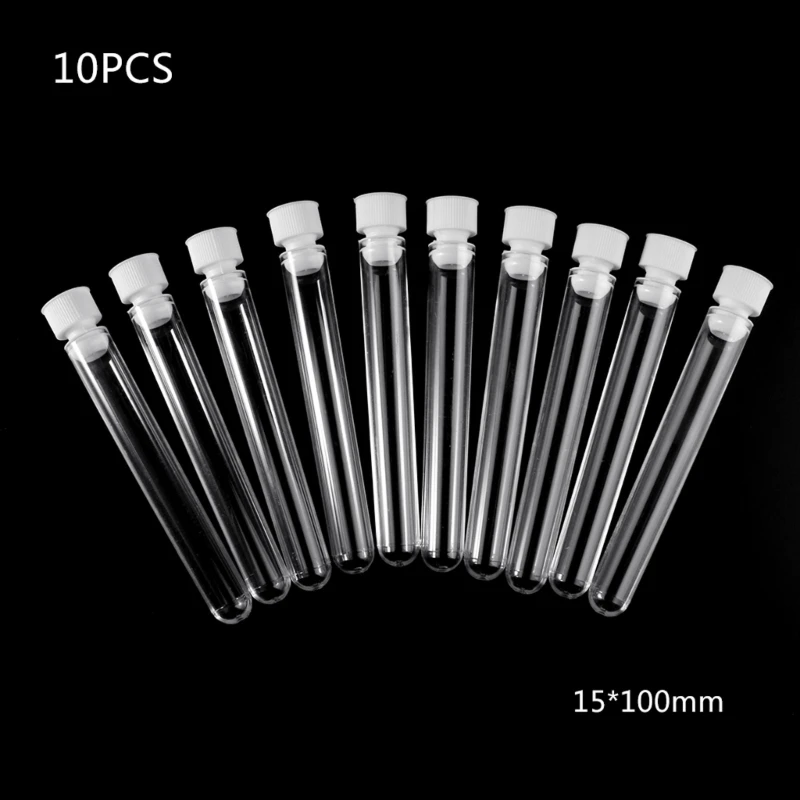 

ioio 10pcs/Pack Clear Centrifuge Tubes Set for Student Teacher School Experiment