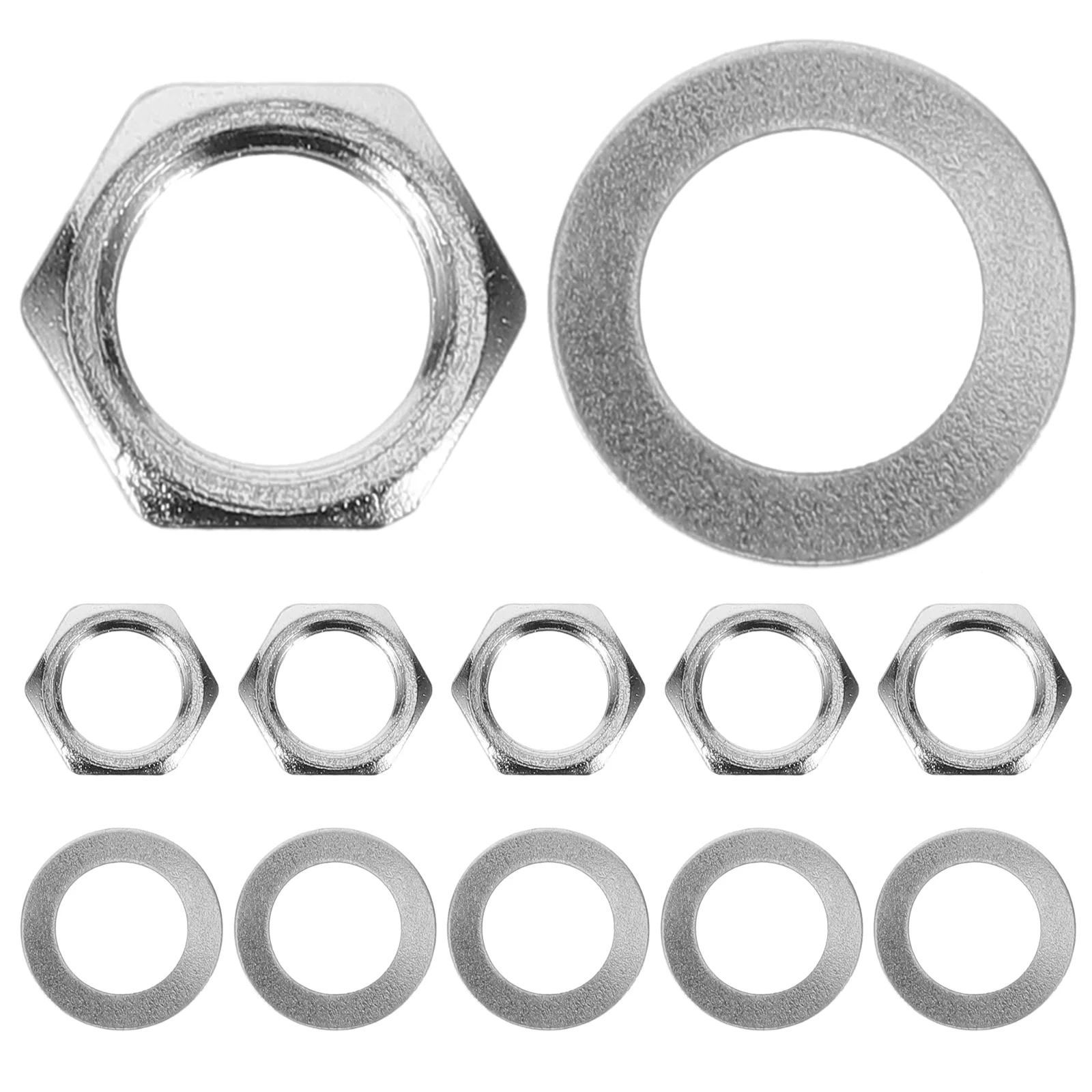 

Guitar Nut Spacers Potentiometer Washer Metal Gasket Input Jack Nuts Replacement Washers