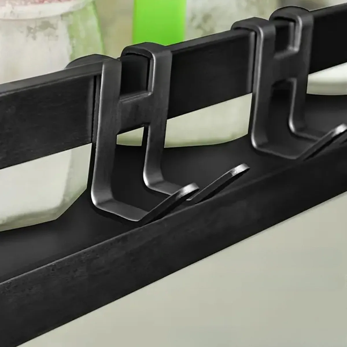 Kitchen Cabinet Door Back Hook Hanging Rack Clothes Coat Hat Towel Hanger Drawer Storage Hook Bathroom organizer Shelf Accessori - 2