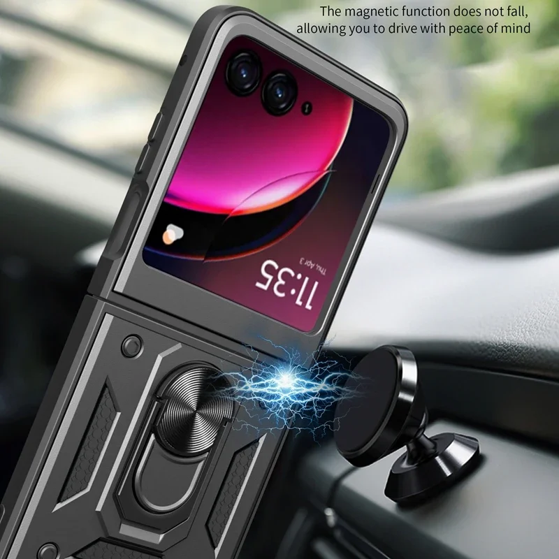 Armor Shockproof Case with Ring Magnetic Holder - Durable Protective Cover