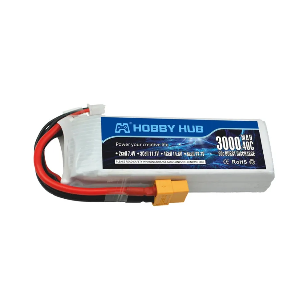 Batterie LiPo 11.1V 1500-3000mAh RC avec XT60/T Connecteur