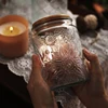 Retro Begonia Pattern Glass Sealed Jar Creative Food Grade Dried Fruit Snack Nut Storage Jar Kitchen Storage Supplies 2