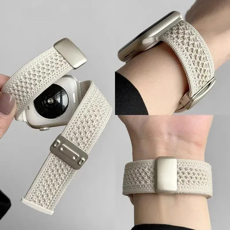 Colorful Nylon Magnetic Buckle Strap with Cartoon Design