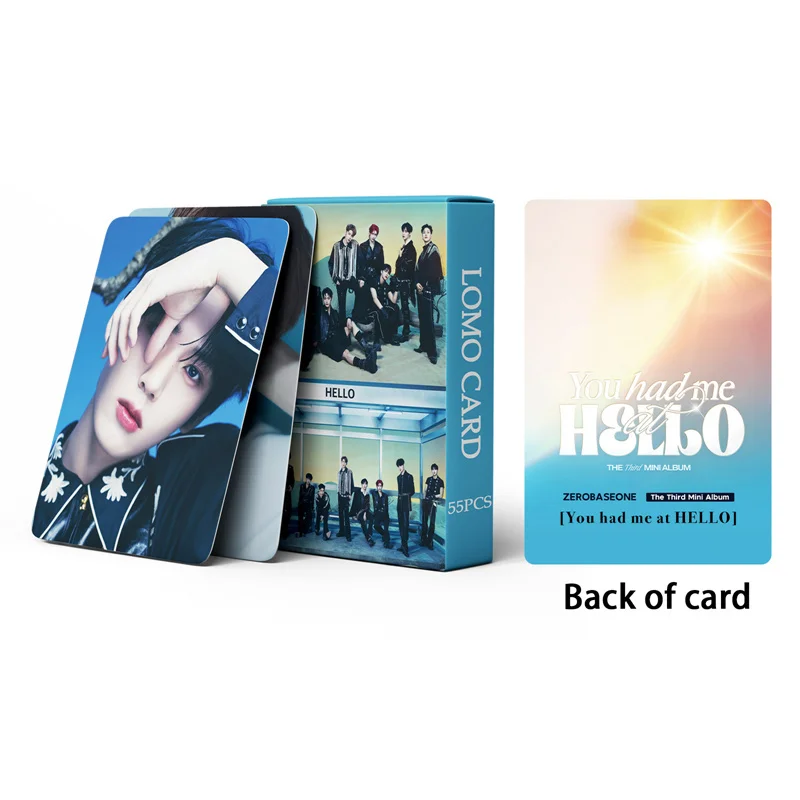 KPOP ZB1 Album You Had Me At Hello LOMO Card ZHANGHAO Photo Card Fan Collection Gift ZEROBASEONE Postcard 55pcs/set lomo cards album cards