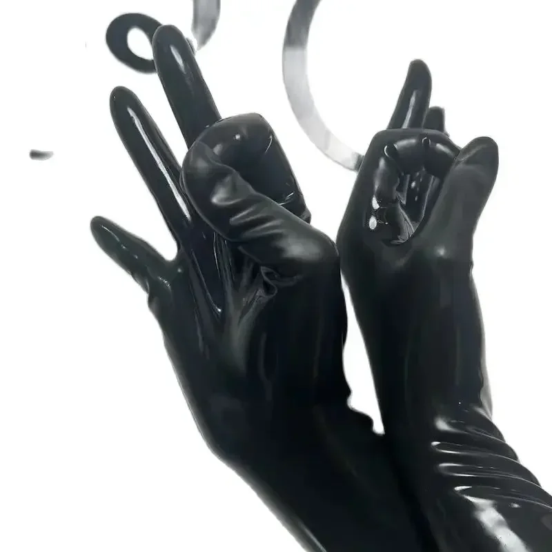 Women Cosplay Costume Gloves Latex Pants Underwear