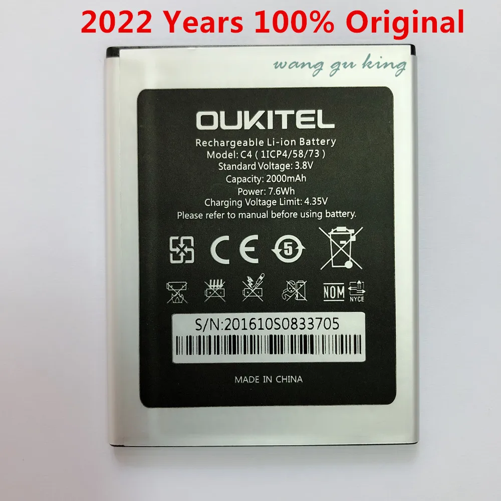 

Новинка 100% года, аккумулятор для Oukitel C4 2000 мАч, аккумулятор, аккумулятор для Oukitel C4, мобильный телефон + трек-код