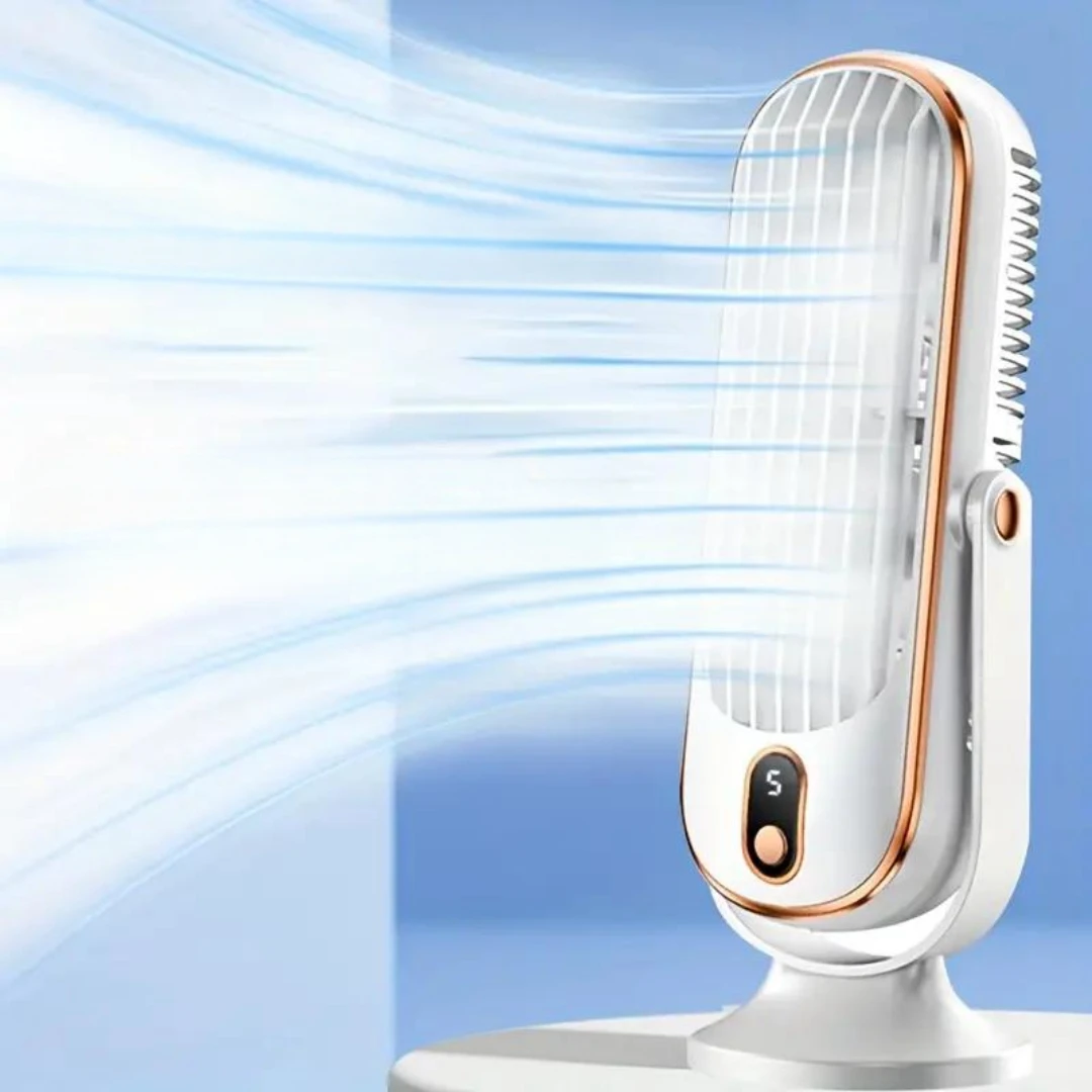 مبرد هواء منزلي صغير بمحرك مزدوج وبطارية كبيرة، وم...