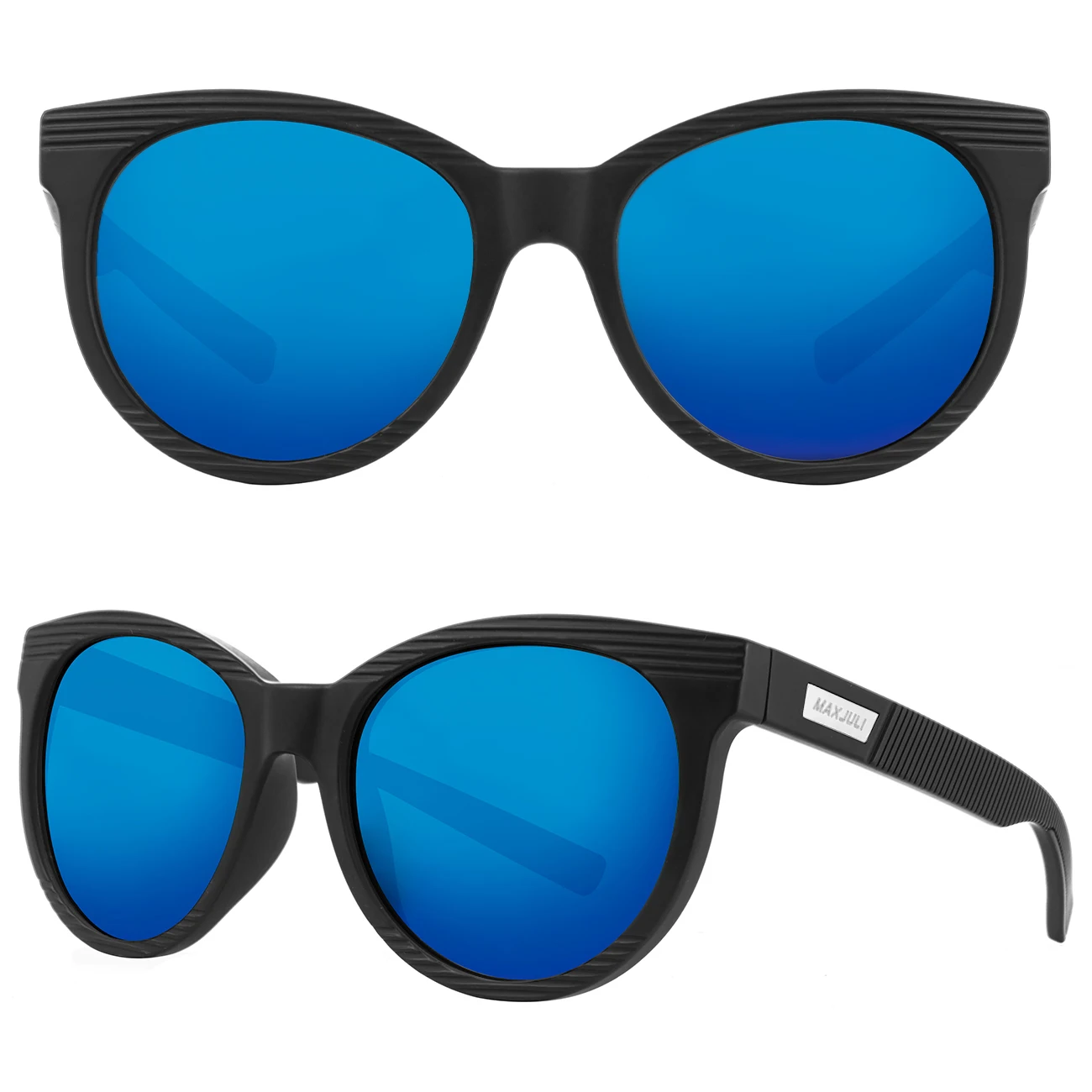 MAXJULI Polarisierte Runde Sonnenbrille für Frauen Männer mit Big Heads Sonnenbrille UV Schutz Angeln Brillen 8128 – Detail 2