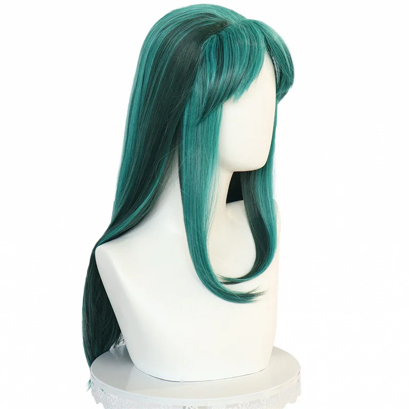 Lum Wig Synthetic Lamu Cosplay Wig Anime Urusei Yatsura 60 CM Long Straight Mix Green Wig