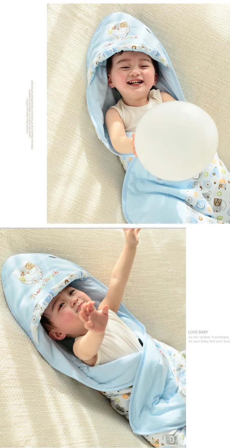 Baby wrap towel autumn winter thick cotton blanket newborn swaddling supplies0-12months