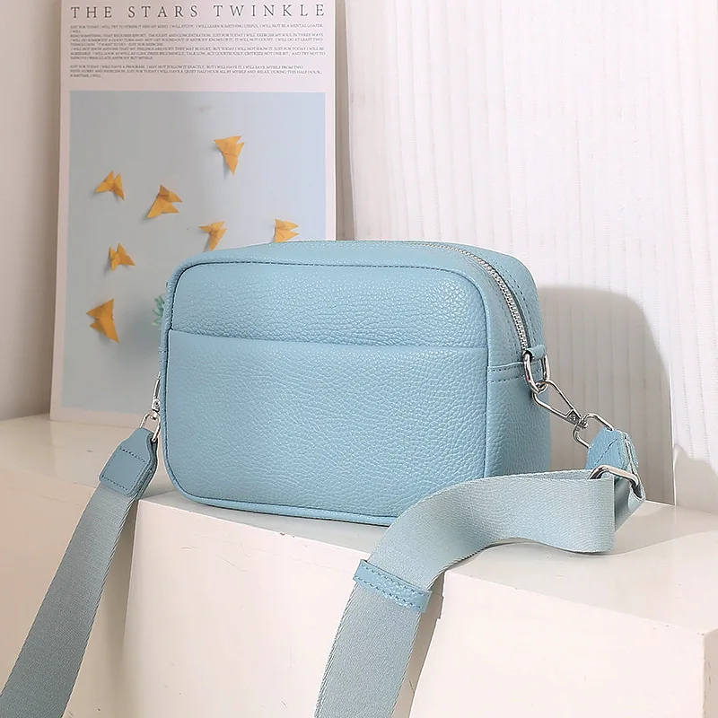 Bright Blue Leather Box Handbag, Crossbody Bag Blue, Camera Box Handbag Blue, Tassel Blue Bag, Leather Crossbody Blue