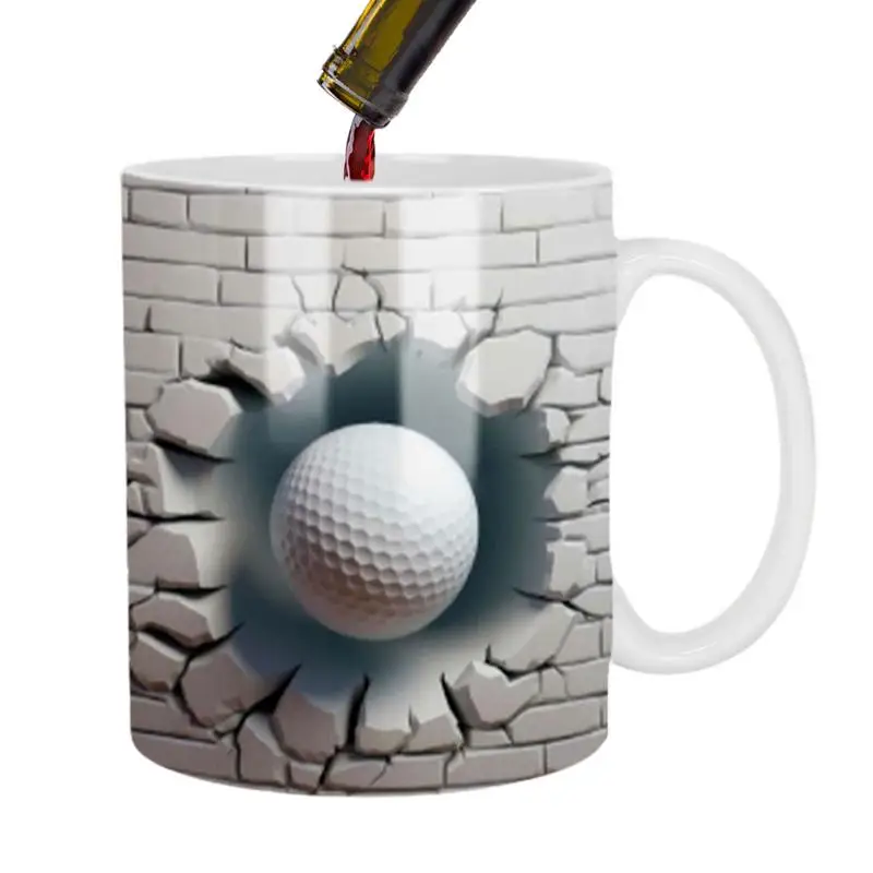 

Decorative Handled Mug 350ml Eye-Catching Ceramic Coffee Mugs With 3D Ball Pattern Dining Products For Coffee Table Dining Table